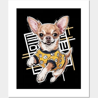Pies Chihuahua Uroczy w koszulce Posters and Art